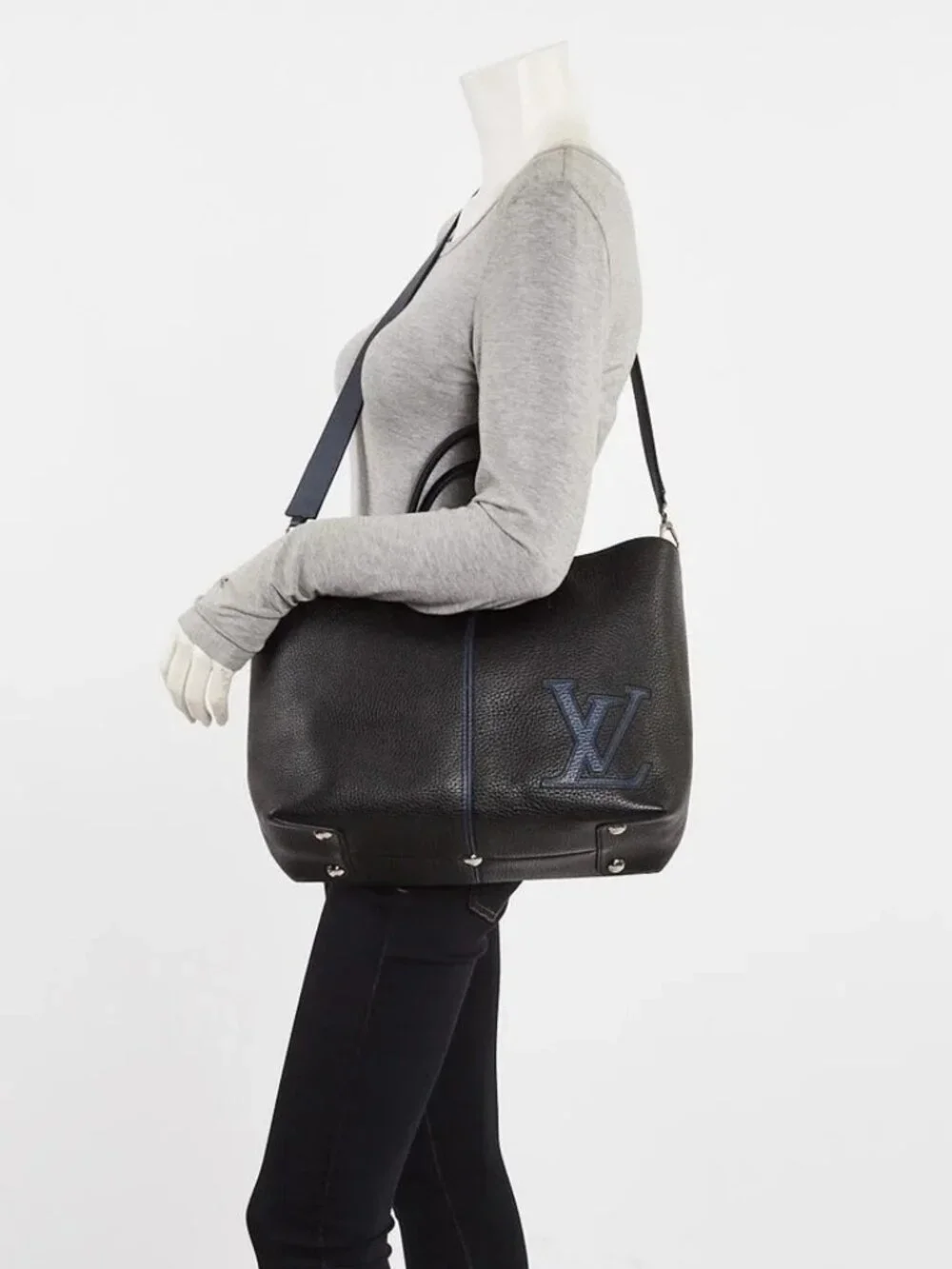 Louis Vuitton Black Taurillon Leather Pernelle Tote Bag